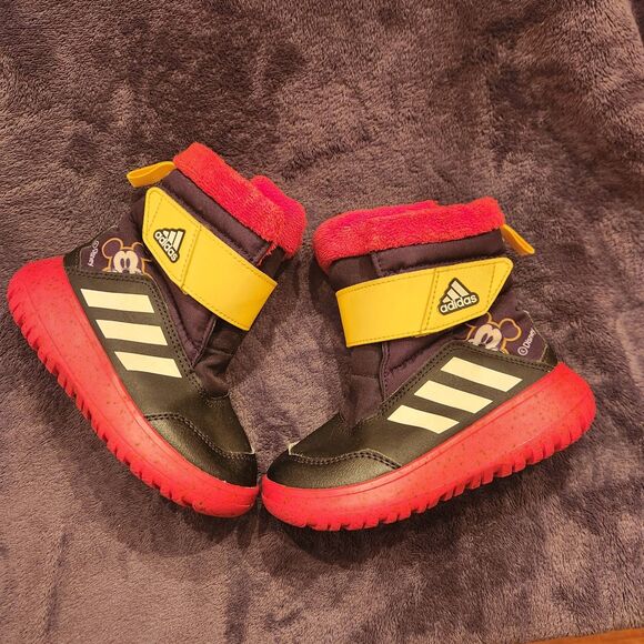 Toddler Adidas Winterplay Mickey I Black/Red/Yellow Size 10K IG7190 - Picture 7 of 9